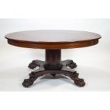 A William IV mahogany dining table,