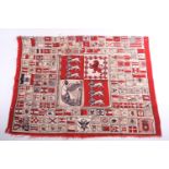 A 19th century printed cotton flag sampler,