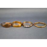 A collection of yellow metal rings
