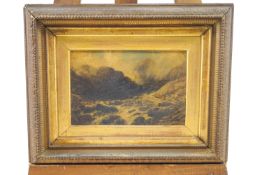 Edwina Pettiat, Snowdon, oil on canvas, signed and inscribed verso,