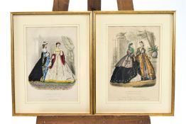 A pair of 19th century French fashion plates,