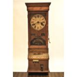 A National Time Recorder Co clock in oak case, circa 1900,