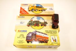 Three boxed Corgi classics, The 97917 Scammell Scarab, 24301 Leyland Tanker set,