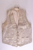 A gentleman's 19th century silver brocade waistcoat