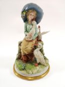 A Capodimonte group The Goose Girl,