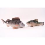 Two Royal Copenhagen figures, Perch No 1138 & Tench, No 372,