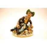 A Capodimonte figure 'The Tramp',