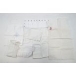 Nine French linen pillowcases