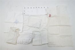 Nine French linen pillowcases