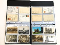 Two postcard albums, Abbeys,