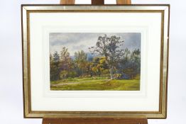 Sir Robert Collier, Landscape, watercolour, inscribed label verso from original mount,