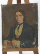 Continental School, 19th century, Portrait of a lady, oil on canvas, un-framed,