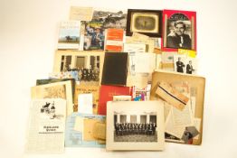 Ephemera : a box of leaflets, booklets, photos of sport,