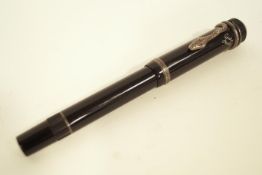 A Mont Blanc Agatha Christie, Writers Edition, fountain pen, decorated with a silver snake,