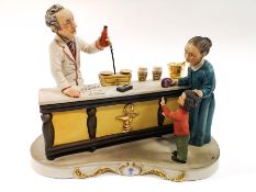 A Capodimonte group, The Pharmacist,