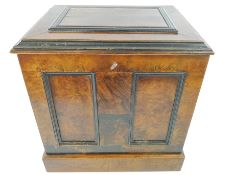 A 19th century walnut veneered writing documents box,