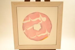 Sheila Marshall, Rock, Doughnut, Cup Cake, oil on canvas, as set of three,