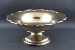 A silver footed bowl/tazza, with gadrooned edge, raised on a trumpet foot, Walker & Hall,