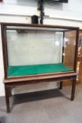 Taxidermy : A large scale mahogany taxidermy/display cabinet,