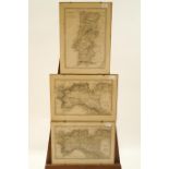 Three framed early 19th century maps, Baldwin & Cradock, circa 1832,