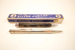 A George V yard o led propelling pencil in original box, "1910-1935 Silver Jubilee",