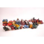 A collection of Corgi and Lesney toys, mainly trucks,