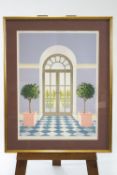 Mick Durrant (British) born 1950, 'Formal Gardens', silk screen print,