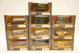 Ten boxed Corgi classics, coaches and lorries,