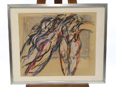 A P Van Carlos, figure study, pastel, signed and dated 96 lower right,
