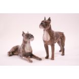 Two Royal Copenhagen figures of Boxers, No 3634 and No 3635,