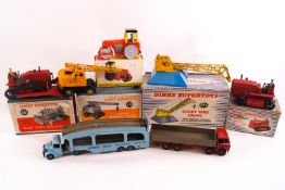 A boxed Dinky Supertoys 561 Blali Knox Bulldozer, 229 Aveling-Barford diesel Roller,