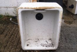 An Armitage Shanks Belfast sink, 39cm high x 47cm wide x 20cm deep,