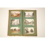An early 20th century postcard album with various local views,