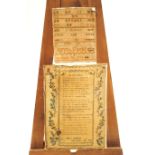 A 19th century alphabet sampler by Ann Field, August 25th 1825, and another titled on the Deity,