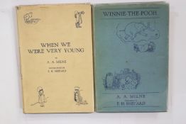 A A Milne, Winnie The Pooh 1934 and When we were Young 1926, illustrated by E H Sheppard ,