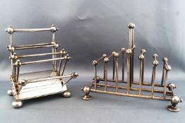 Hulkin & Heath, A silver plated Christopher Dresser designed articulated letter rack,