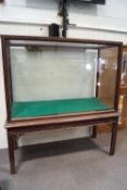 Taxidermy : A large scale mahogany taxidermy/display cabinet,