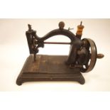 A 19th century Newton and Co cast iron sewing machine No 10829, decorated with a floral motif,