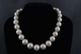 A single strand of cultured freshwater graduated pearls measuring from 13.0mm to 17.0mm.