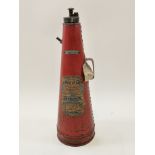 A Simplex fire extinguisher, last charged in 1963,