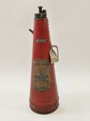 A Simplex fire extinguisher, last charged in 1963,