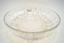 A Tiffany & Co cut glass shallow bowl, etched mark,