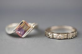 A selection of two dress rings.