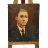 Early 20th century School, Portrait of a gentleman, oil on canvas, un-framed,