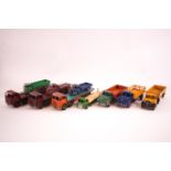 A collection of play worn Dinky lorries
