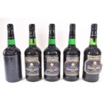 Five bottles of Harvey's Bristol milk, 75cl,