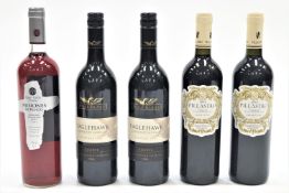 Fourteen bottles of assorted wine, including : 2 x bottles Eaglehawk Cabernet Merlot 2007,