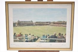 Limited Edition signed Cricket print, 'England v Australia 1980 at Lord's' by Arthur Weaver,