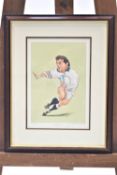 Limited Edition signed Rugby Union print, 'Will Carling OBE', by John Ireland, framed and glazed,
