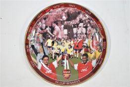 An Arsenal FA Cup winners porcelain plate (with C.O.